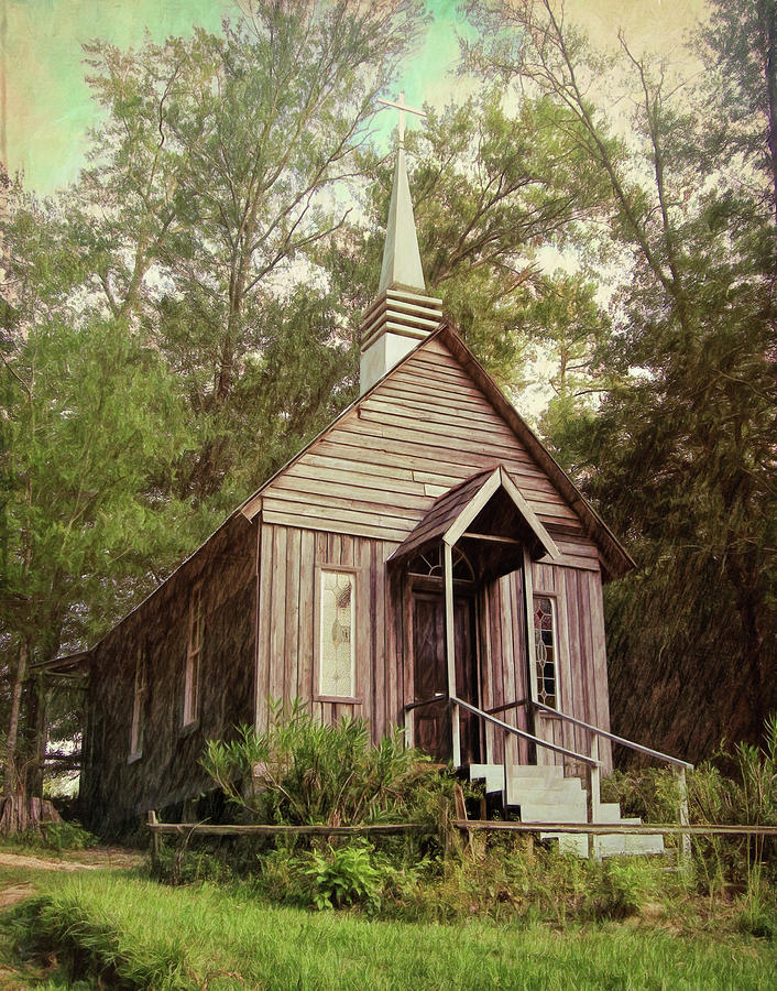 Church Digital Art - Church at Bookers Mill by Debbie Smith