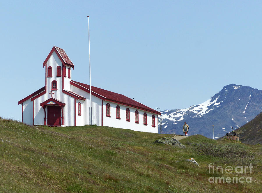 Church at Narsaq, Greenland Photograph by Phil Banks