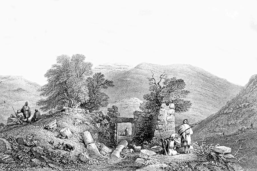 Church at Shiloh Khirbet Seilun 1847 Photograph by Munir Alawi
