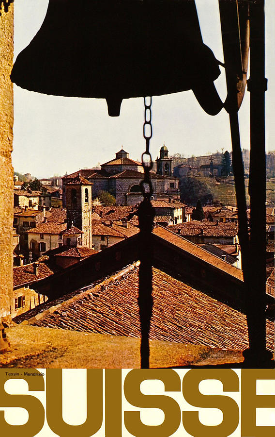 Church Bell Over Tessin Digital Art by Long Shot