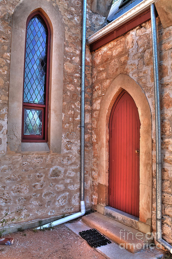 Church Door and Window Photograph by Elaine Teague