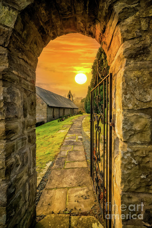 Church Entrance Sunset Photograph by Adrian Evans