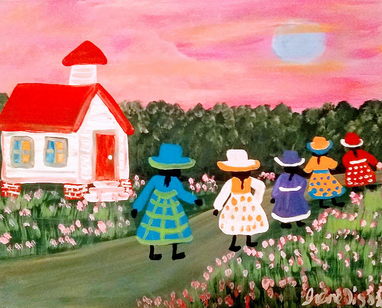 Church Girls Painting by Irene Tison - Fine Art America