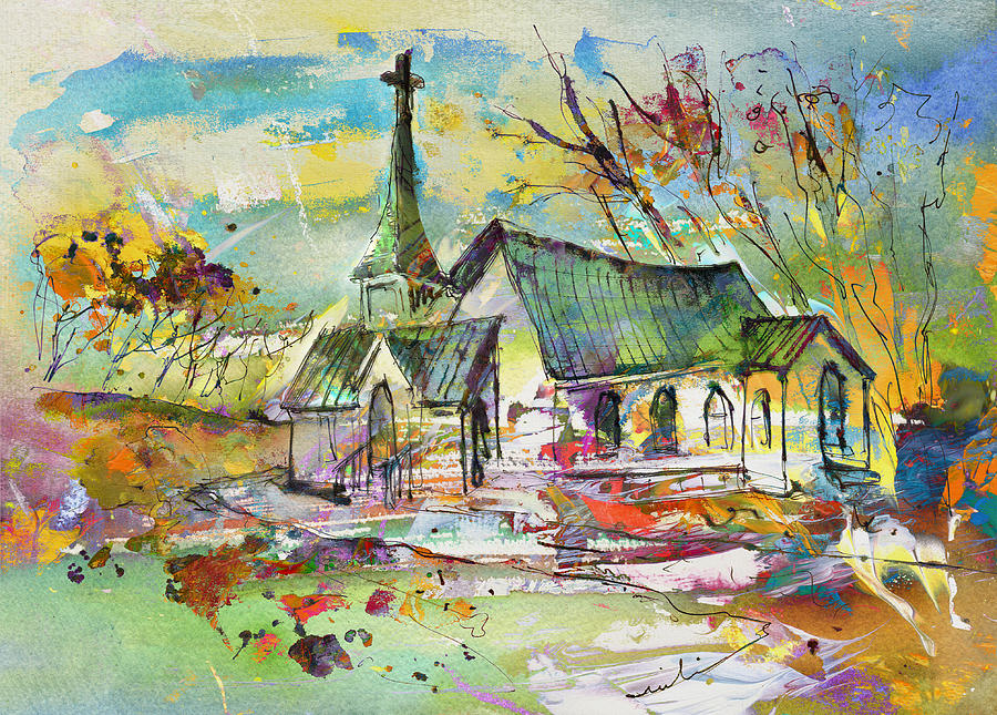 Church In Friars Point Mississippi Collage Painting by Miki De Goodaboom
