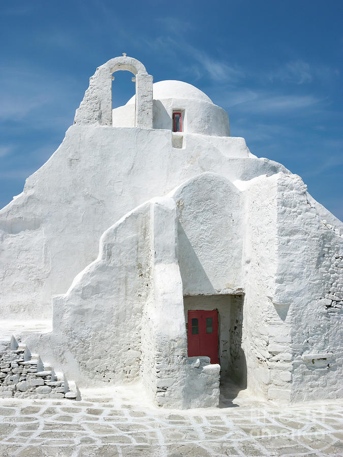 Architecture Photograph - Church in Mykonos by Sandra Bronstein