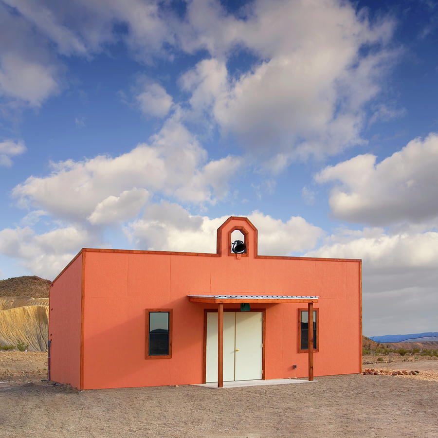 Church in the desert Southwestern USA Square Photograph by Bob Pardue