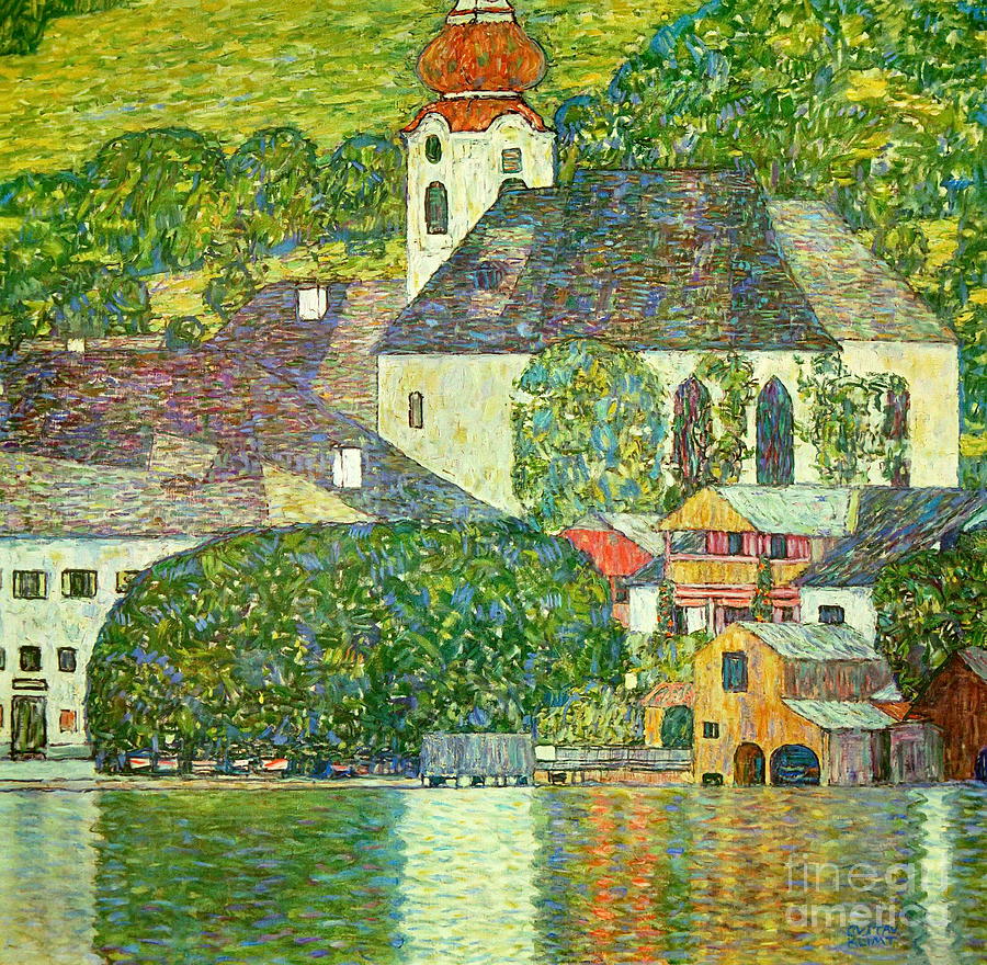 Church in Unterach on the Attersee Painting by Gustav Klimt