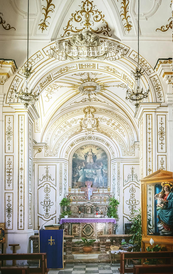Church Interior Castelbuono Sicily Photograph