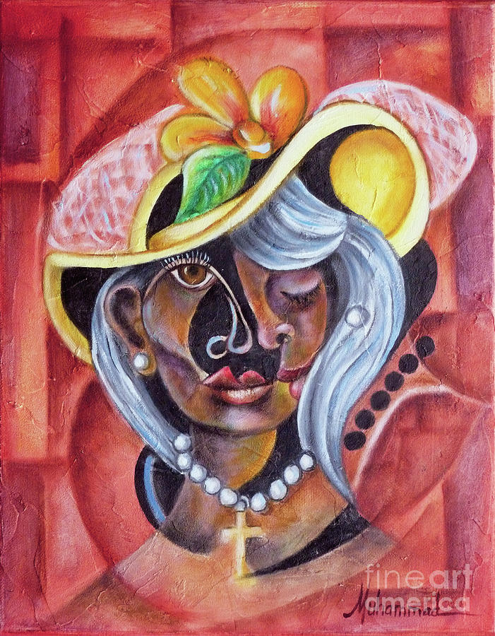 Abstract Painting - Church Lady by Marcella Muhammad