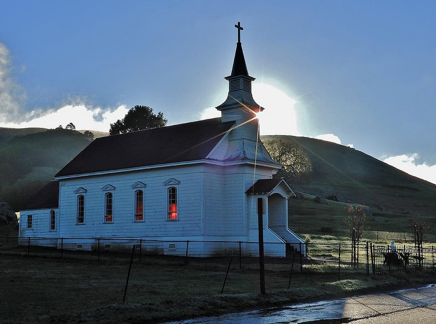 Sunrise In The Church Of Nicasio Valley Photograph