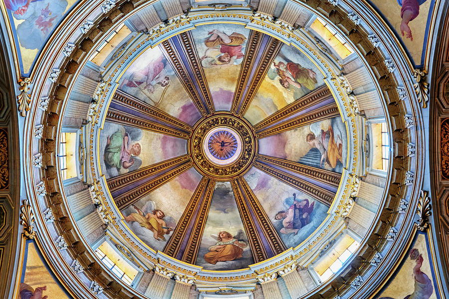 Church Of San Rocco Dome Frescoes In Rome Photograph by Artur Bogacki