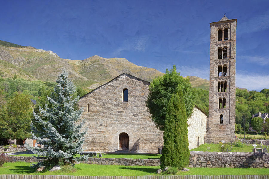 Church of St. Climent de Taull. De-saturated editing Photograph by Jordi Carrio Jamila