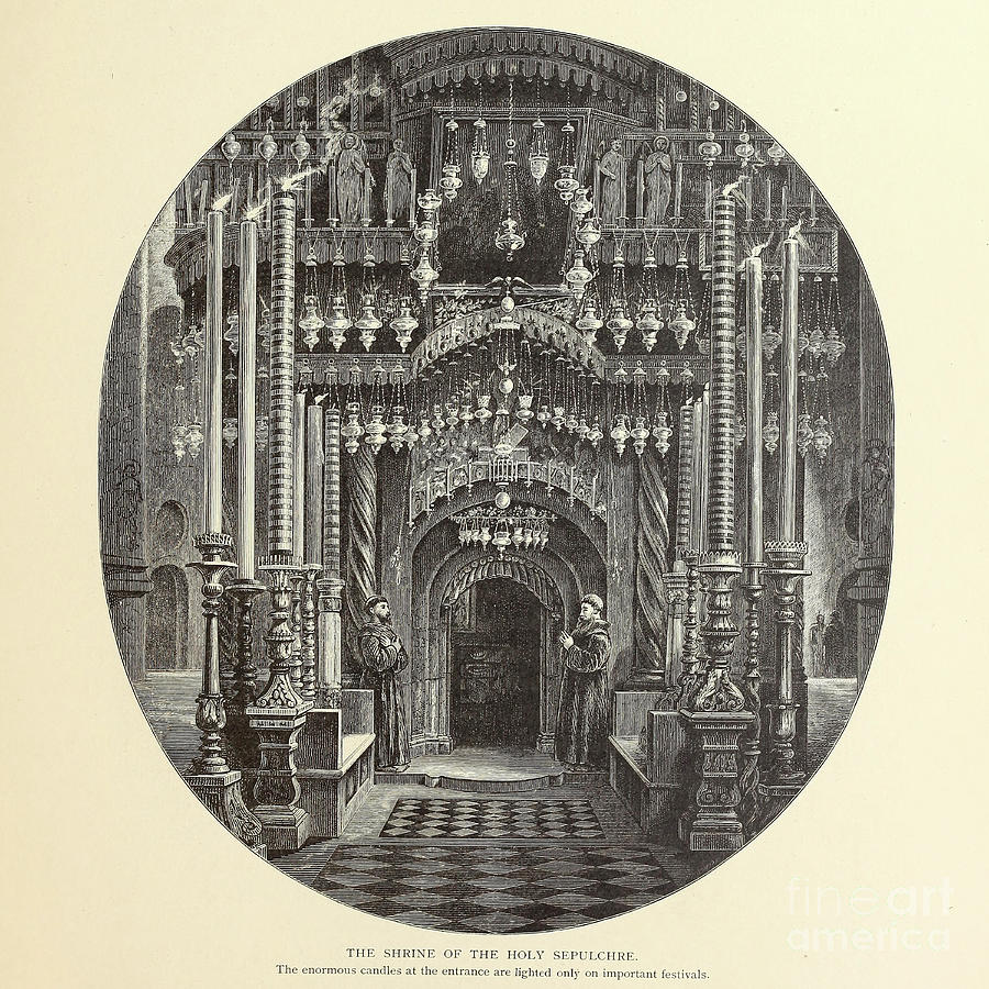 Church of the Holy Sepulchre 1881 c2 Drawing by Historic illustrations