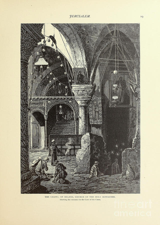 Church of the Holy Sepulchre 1881 c3 Drawing by Historic illustrations