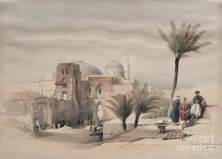 Church of the Holy Sepulchre, Jerusalem q1 Painting by Historic illustrations
