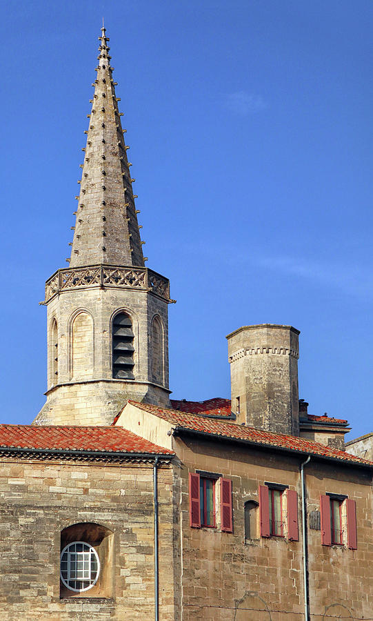 Church Steeple In Arles,France Photograph by Dave Mills