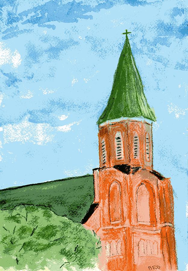 Church Steeple- Rome, NY Painting by Branwen Drew