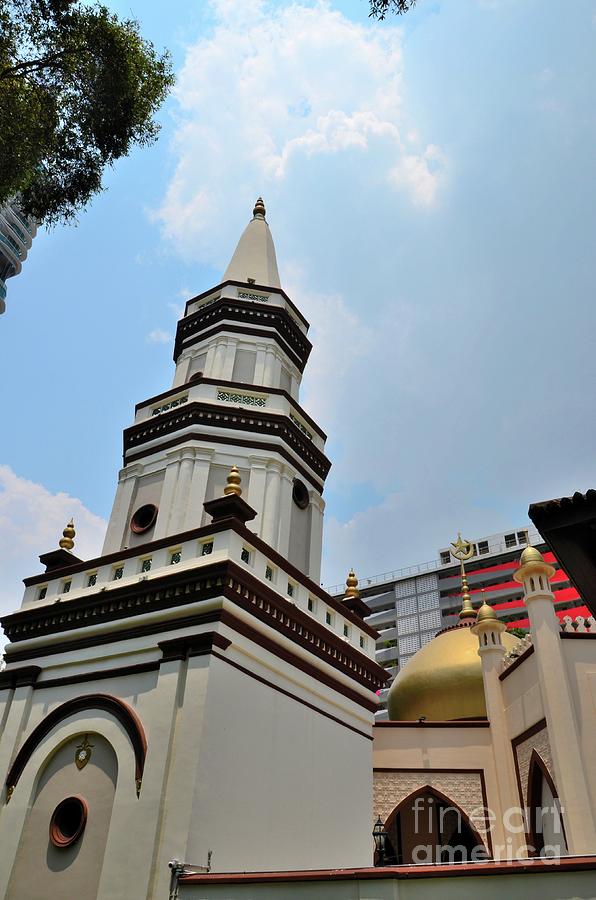 Church Style Minaret Of Hajjah Fatimah Mosque In Kampong Glam District Singapore Aka Leaning Tower Photograph
