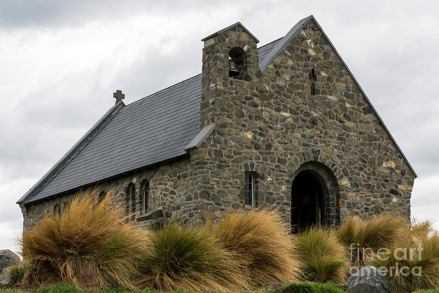 Church Surrounded by Red Tussock Photograph by Bob Phillips