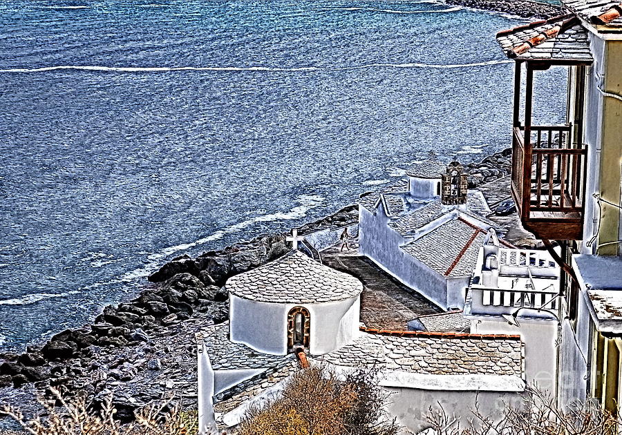 Churches And Sea, Skopelos Photograph