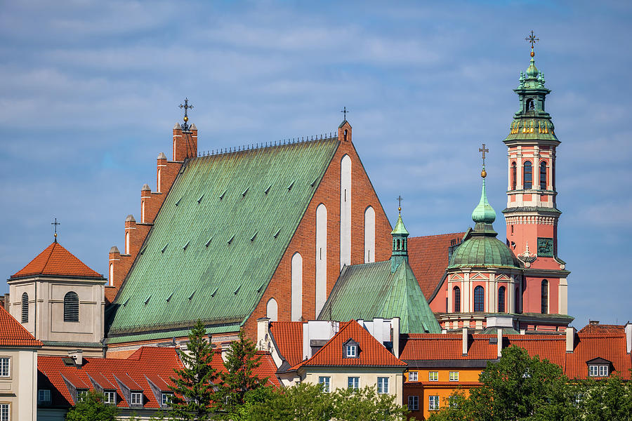 Churches in Old Town of Warsaw Photograph by Artur Bogacki