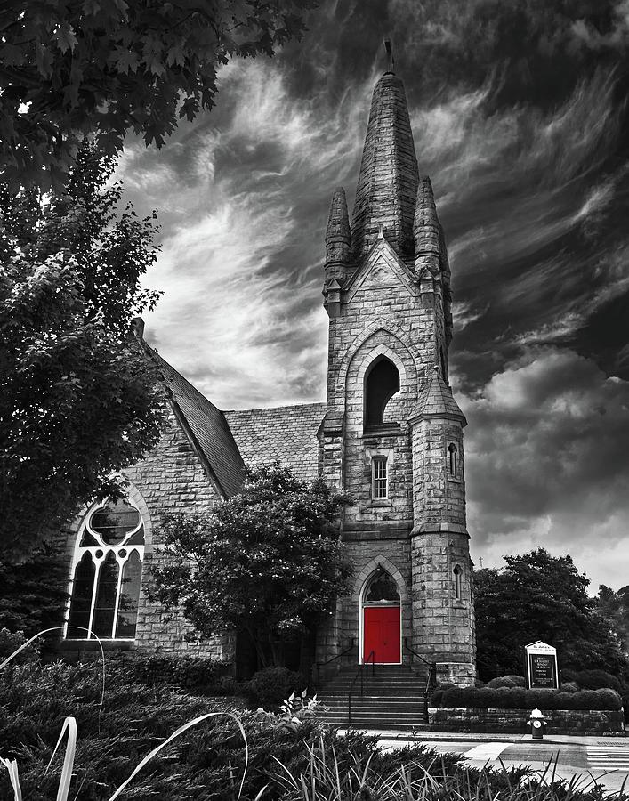 Churches of Charleston WV The Red Door Photograph by Lisa Lambert-Shank