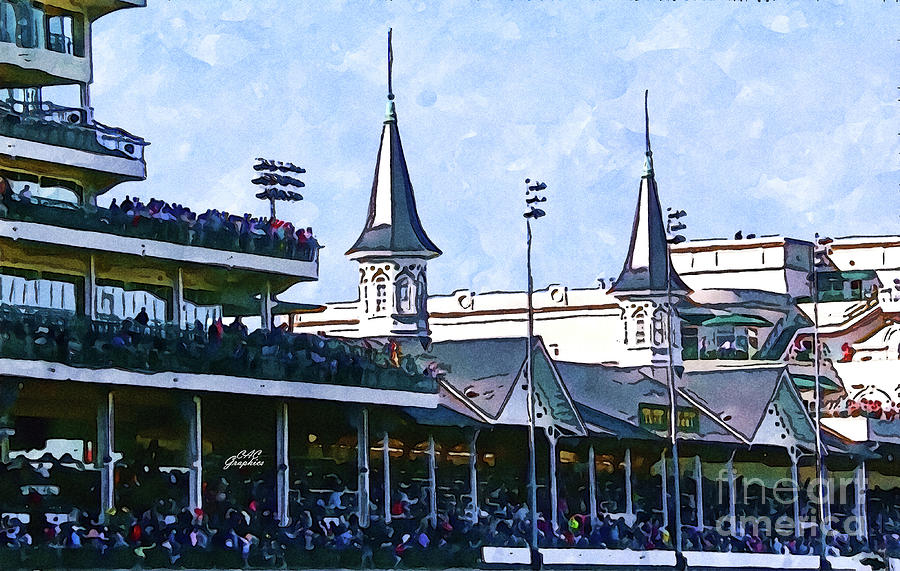 Churchill Grandstand Digital Art by CAC Graphics