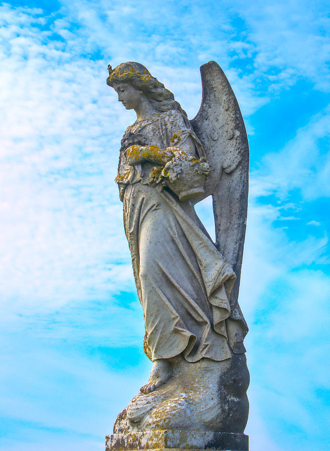 Churchyard Angel Statue Photograph by Alan Ackroyd
