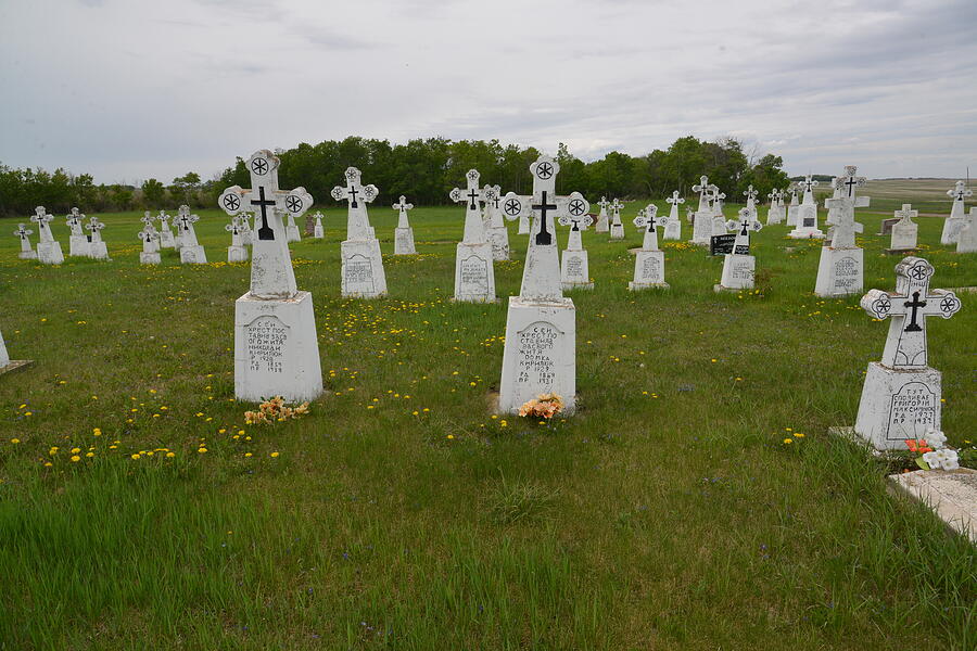 Churchyard in Insinger, Saskatchewan Photograph by Lawrence Christopher