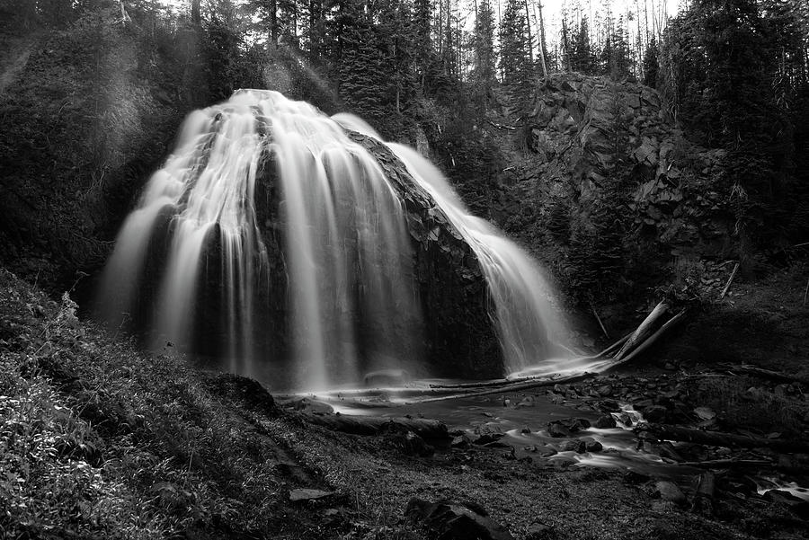 Chush Falls Black And White Photograph