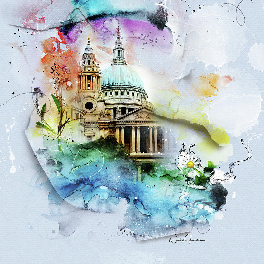 CHVRCH-IV St Pauls Cathedral. Till We Meet Again Mixed Media by Nicky Jameson