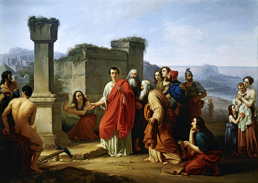 Cicero Discovering the Tomb of Archimedes Painting by Paolo Barbotti