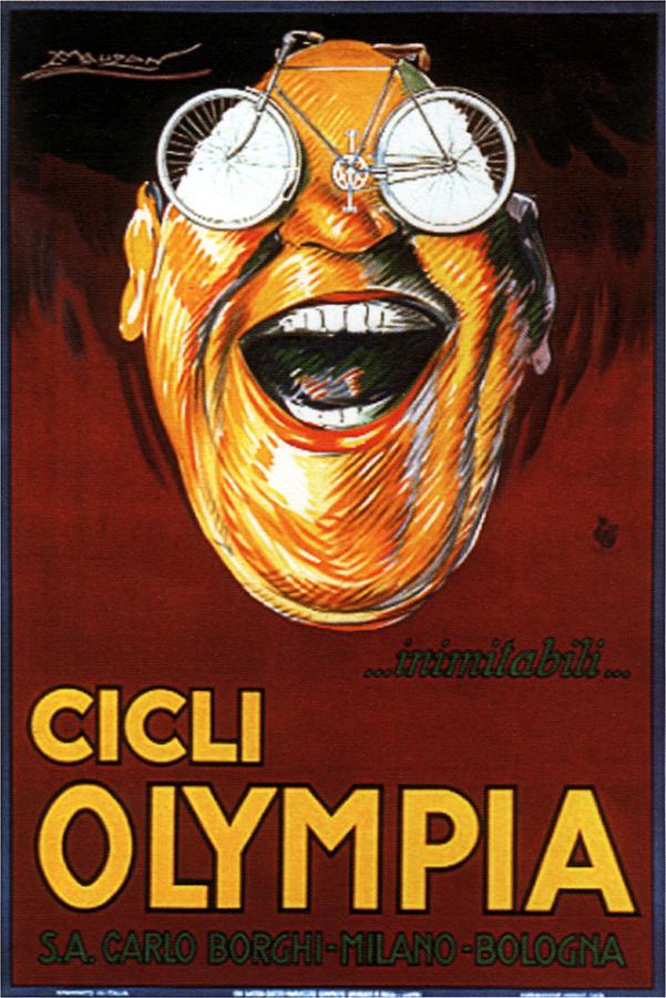 Vintage Digital Art - Cicli Olympia - Bicycle Advertising - Vintage Advertising Poster by Studio Grafiikka