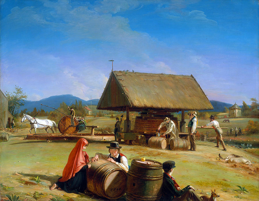 Cider Making                                            Painting by Long Shot