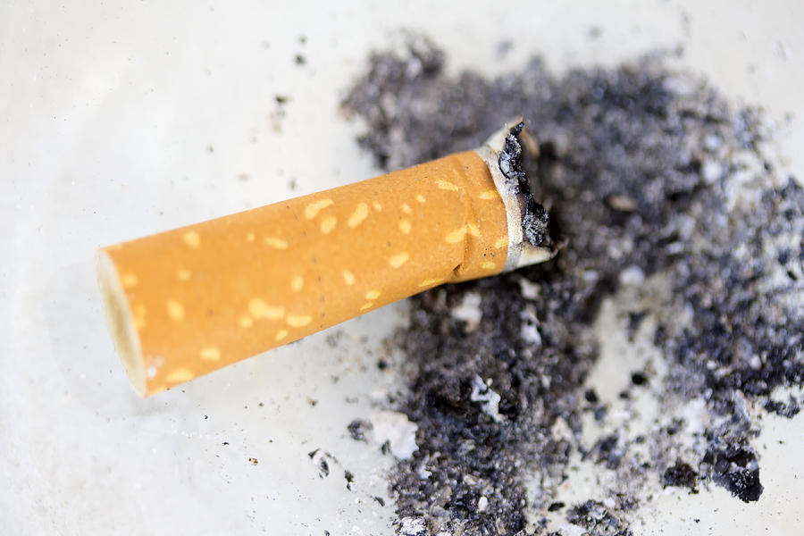 Cigarette and ash in an ashtray Photograph by Fernando Trabanco Fotografía