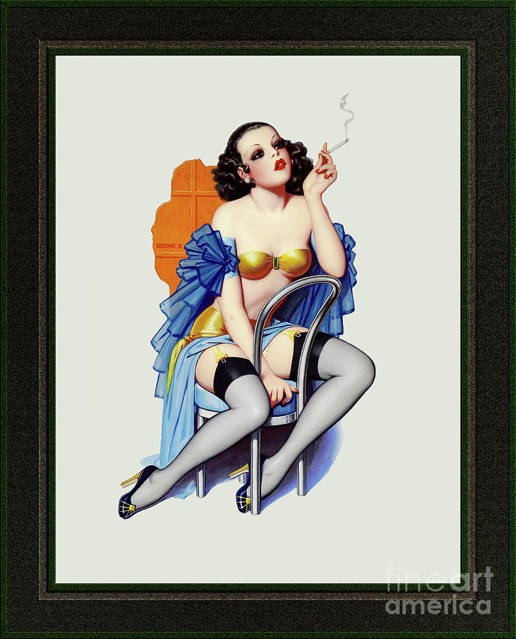 Cigarette Break by Enoch Bolles Vintage Xzendor7 Old Masters Reproductions Painting by Rolando Burbon