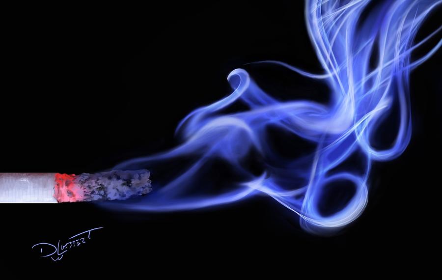Smoking Video Painting Digital Art by David Luebbert