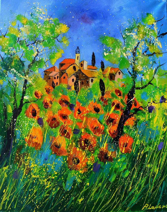 Village in Provence Painting by Pol Ledent