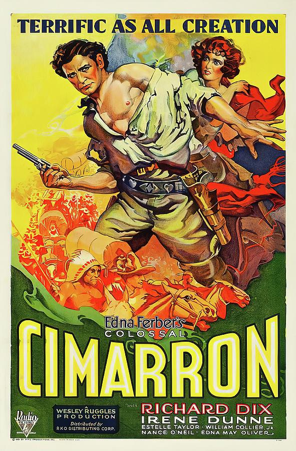 Vintage Mixed Media - Cimarron, 1931 - art by Frederick Madan by Movie World Posters