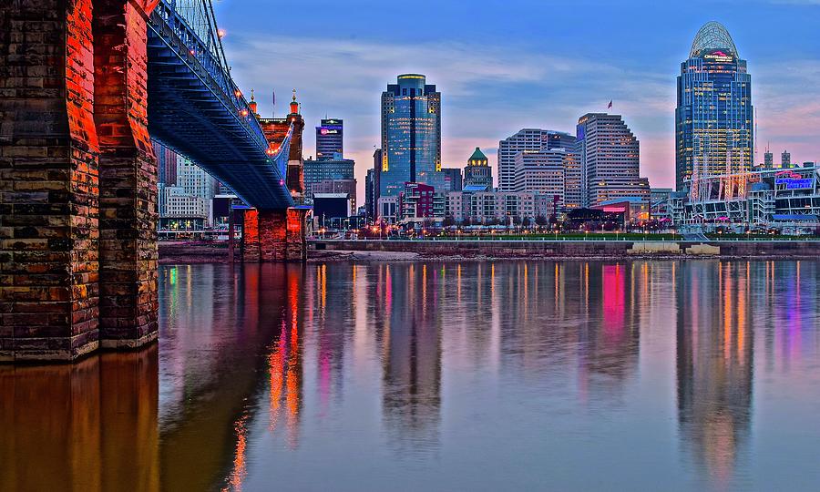 Cincinnati at Dusk Photograph by Frozen in Time Fine Art Photography
