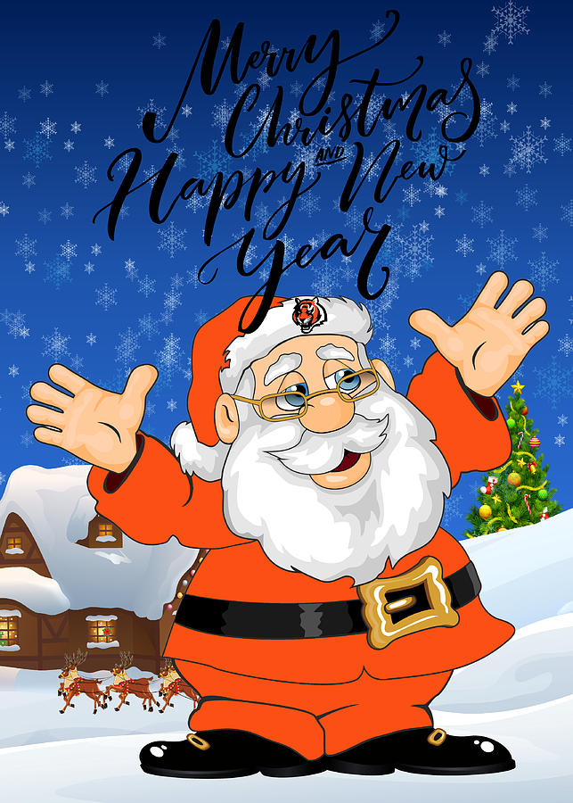 Cincinnati Bengals Santa Claus 2 by Joe Hamilton