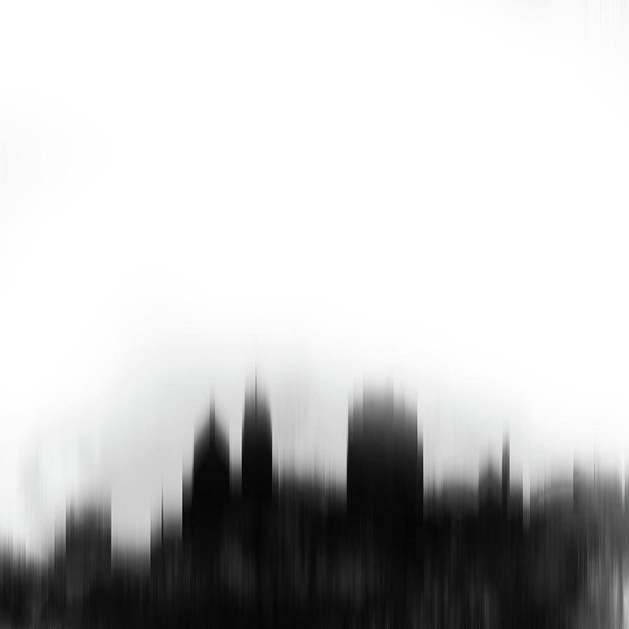 Cincinnati City Black Skyline Digital Art by Naxart Studio | Fine Art ...