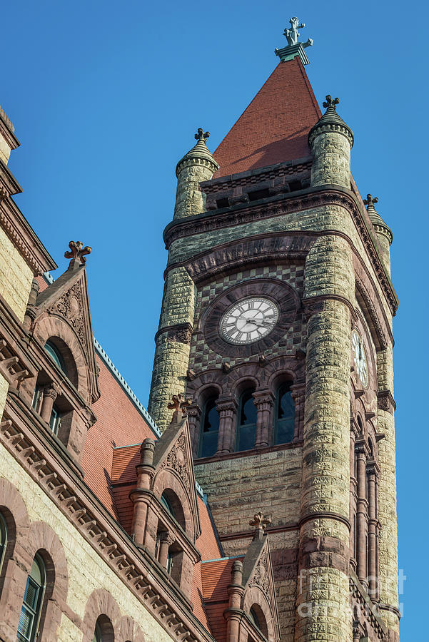 Cincinnati City Hall Clock Tower Ohio Photograph by Gary Whitton