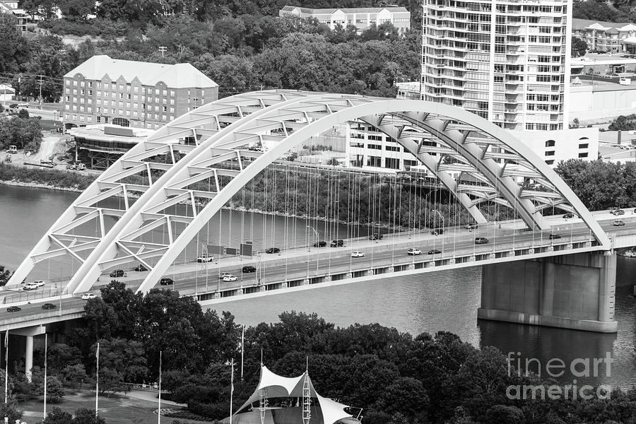 Cincinnati Daniel Carter Beard Bridge Black and White Photo Photograph by Paul Velgos