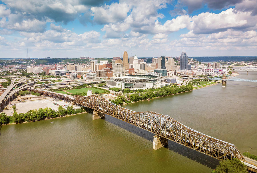 Cincinnati downtown skyline Photograph by Alexey Stiop