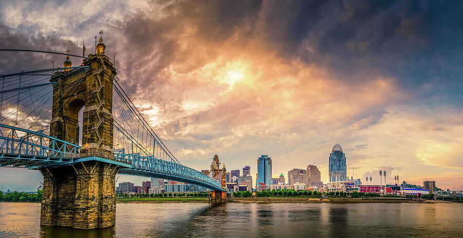 cincinnati-downtown-sunset-photograph-by-alexey-stiop-pixels