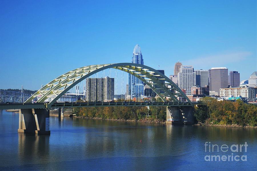 Cincinnati from Newport - Cincy Newport Series Photograph by Lee Antle