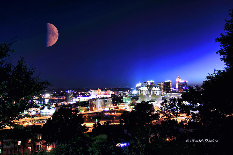 Cincinnati half Moon Photograph by Randall Branham