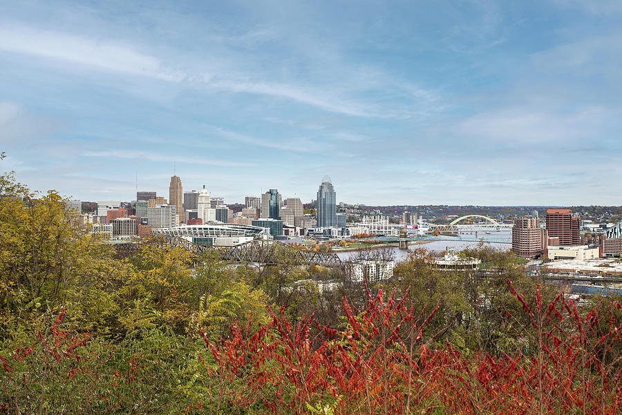 Cincinnati In Autumn Photograph by Ed Taylor