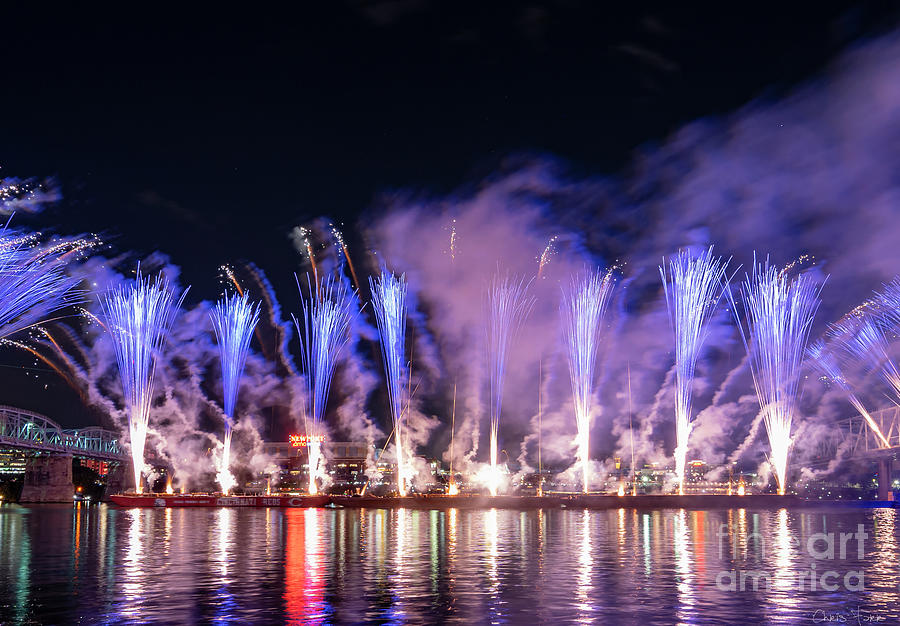 Cincinnati Labor Day Fireworks 2019 1 Photograph by Chris Farr Fine